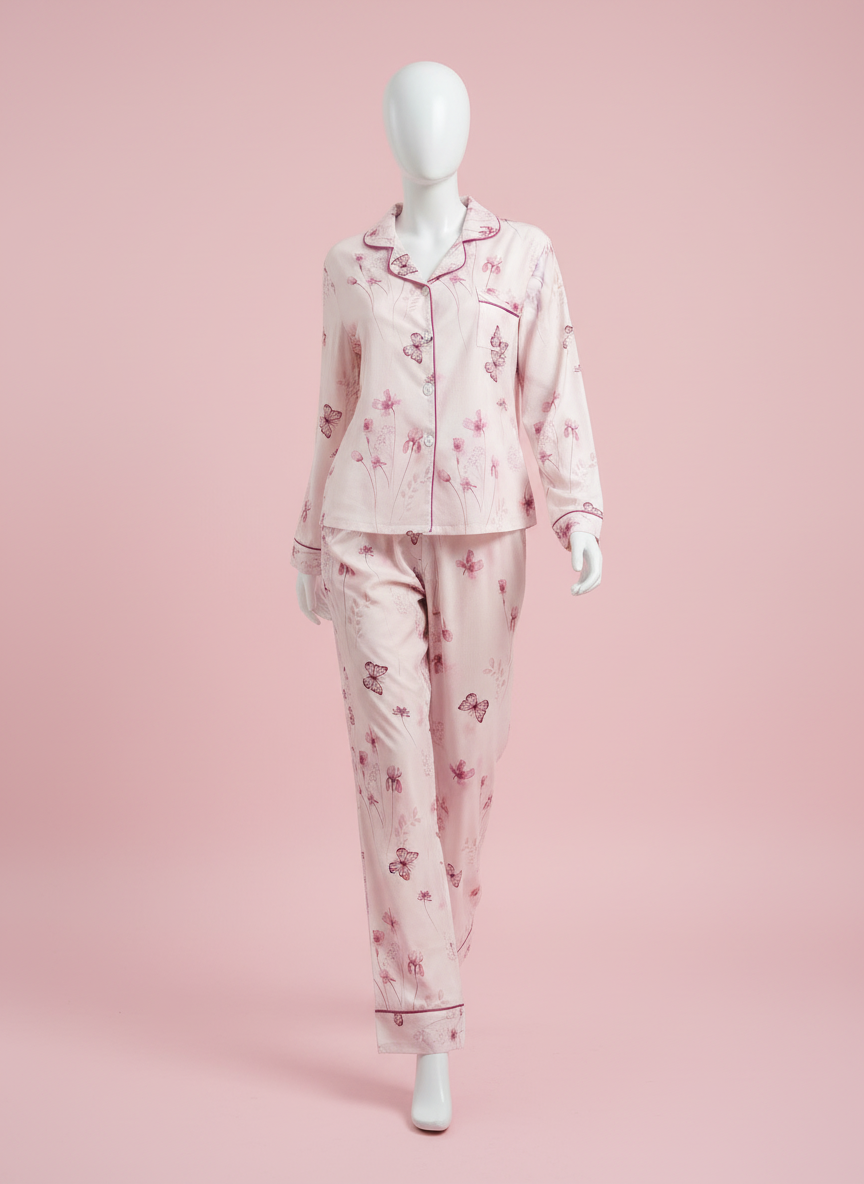 Pyjama floral papillon