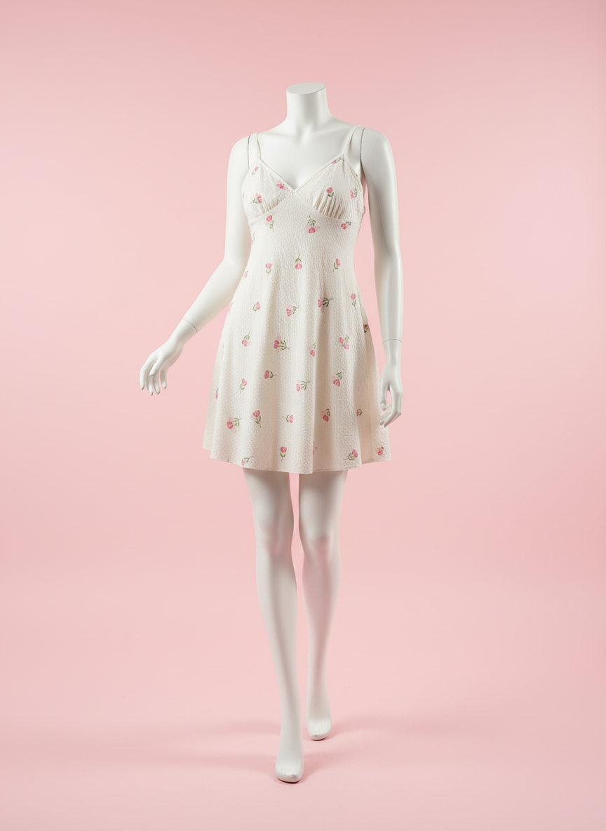 Nuisette à fleurs en lin