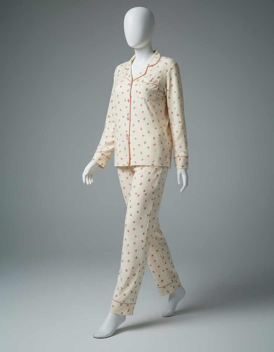 Pyjama floral en lin